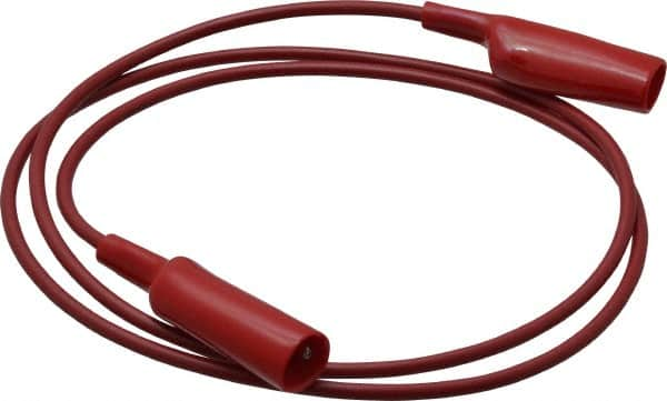 Pomona - Red Electrical Test Equipment Patch Cord - Use with Alligators Test Clips - Caliber Tooling