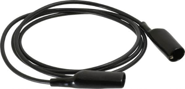 Pomona - Black Electrical Test Equipment Patch Cord - Use with Alligators Test Clips - Caliber Tooling