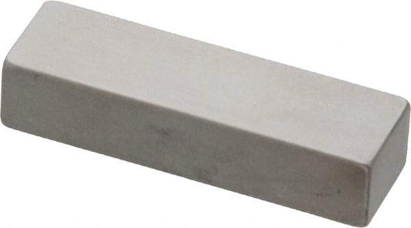 Mitutoyo - 0.25" Rectangular Steel Gage Block - Accuracy Grade 0, Includes Certificate of Inspection - Caliber Tooling