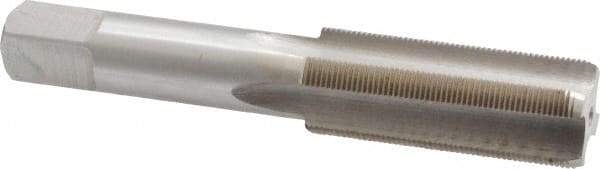 Interstate - 3/4-27 UNS 3B 4 Flute Bright Finish High Speed Steel Straight Flute Standard Hand Tap - Bottoming, Right Hand Thread, 4-1/4" OAL, 2" Thread Length, H3 Limit, Oversize - Exact Industrial Supply