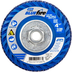 ‎4-1/2 × 5/8 - 11″ BlueFire Plastic Flat Flap Disc Type 27 P36 Grit R884V1 Zirconia Alumina - Caliber Tooling