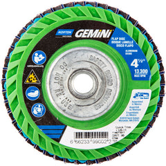 ‎4-1/2 × 5/8 - 11″ Gemini Plastic Flat Flap Disc Type 27 P80 Grit R766 Zirconia Alumina - Caliber Tooling