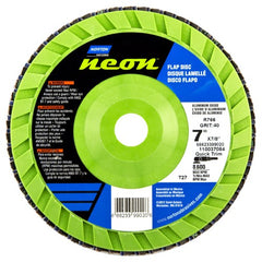 7″ × 1/4″ × 7/8″ Neon R766 Flap Disc Type 27 Flat 36 Grit - Caliber Tooling