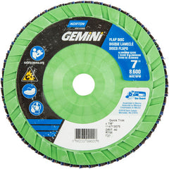 7 × 7/8″ Gemini Plastic Flat Flap Disc Type 27 P40 Grit R766 Zirconia Alumina - Caliber Tooling