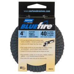 4″ × 5/8″ Flap Disc BlueFire Type 29 Fiberglass Plate 40 Grit - Caliber Tooling