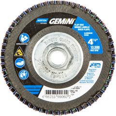 ‎4-1/2 × 5/8 - 11″ Gemini Fiberglass HD Flat Flap Disc Type 27 P60 Grit R766 Zirconia Alumina - Caliber Tooling