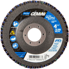 ‎4-1/2 × 7/8″ Gemini Fiberglass HD Flat Flap Disc Type 27 P40 Grit R766 Zirconia Alumina - Caliber Tooling