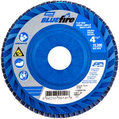 ‎4-1/2 × 7/8″ BlueFire Plastic Flat Flap Disc Type 27 P40 Grit R884P Zirconia Alumina - Caliber Tooling