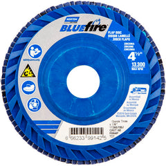 ‎4-1/2 × 7/8″ BlueFire Plastic Flat Flap Disc Type 27 P60 Grit R884P Ceramic Alumina - Caliber Tooling