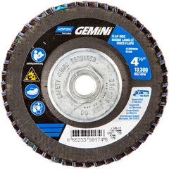 ‎4-1/2 × 5/8 - 11″ Gemini Fiberglass Conical Flap Disc Type 29 P120 Grit R766 Zirconia Alumina - Caliber Tooling