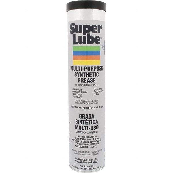 Synco Chemical - 14.1 oz Cartridge Synthetic General Purpose Grease - Translucent White, Food Grade, 450°F Max Temp, NLGIG 1, - Caliber Tooling