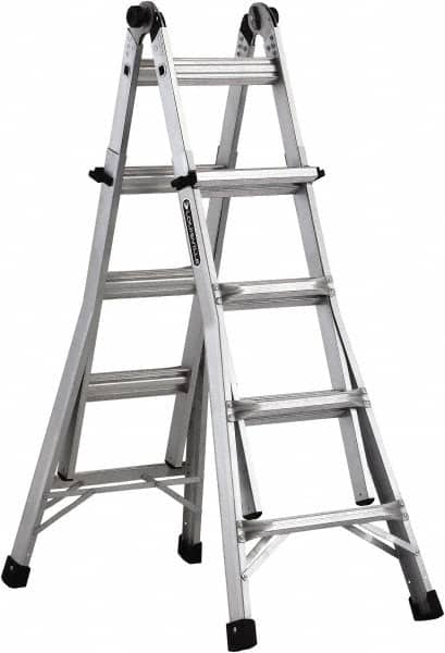 Louisville - 16 Steps, 17' High, Type IA Rating, Aluminum Multi-Use Ladder - Caliber Tooling