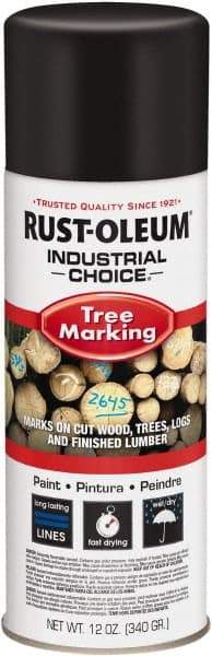 Rust-Oleum - 12 fl oz Black Marking Paint - 300' Coverage, Modified Alkyd Formula, >500 gL VOC - Caliber Tooling