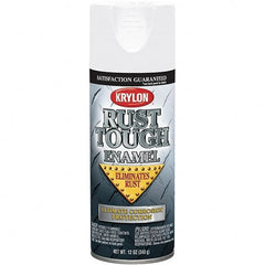 Krylon - White, Gloss, Rust Proof Enamel Spray Paint - 25 Sq Ft per Can, 12 oz Container, Use on Wood, Metal - Caliber Tooling