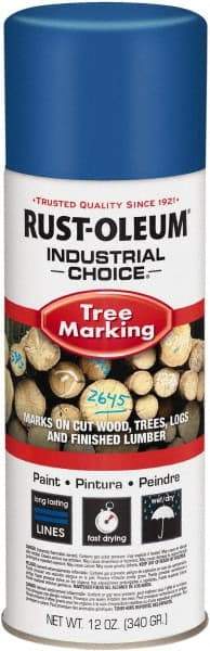 Rust-Oleum - 12 fl oz Blue Marking Paint - 300' Coverage, Modified Alkyd Formula, >500 gL VOC - Caliber Tooling