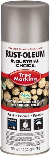 Rust-Oleum - 12 fl oz Silver Marking Paint - 300' Coverage, Modified Alkyd Formula, >500 gL VOC - Caliber Tooling