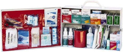 Medique - 900 Piece, 75 Person, Industrial First Aid Kit - 15-1/4" Wide x 10-1/2" Deep x 4-3/4" High, Metal Cabinet - Caliber Tooling