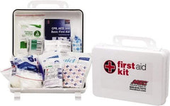 Medique - 100 Piece, 10 Person, Industrial First Aid Kit - 9-1/4" Wide x 6-3/4" Deep x 3" High, Plastic Case - Caliber Tooling