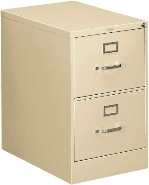 Hon - 18-1/4" Wide x 29" High x 26-1/2" Deep, 2 Drawer Vertical File - Steel, Putty - Caliber Tooling