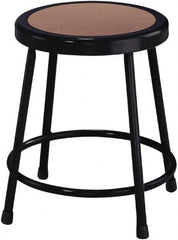 NPS - 18 Inch High, Stationary Fixed Height Stool - 14 Inch Deep x 14 Inch Wide, Hardboard Seat, Black - Caliber Tooling