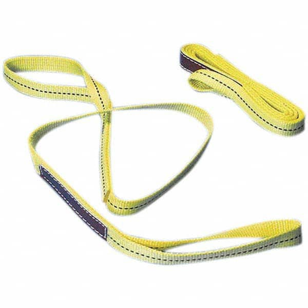 Eye & Eye Sling: 1″ Wide, 5' Long, Nylon Yellow