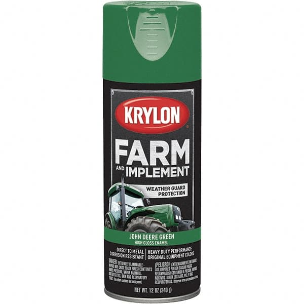 Krylon - Green (John Deere), 12 oz Net Fill, Gloss, Farm & Equipment Spray Paint - 12 oz Container, Use on Equipment - Caliber Tooling