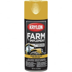 Krylon - School Bus Yellow, 12 oz Net Fill, Gloss, Farm & Equipment Spray Paint - 12 oz Container, Use on Equipment - Caliber Tooling