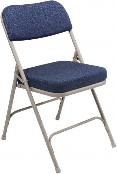 NPS - 18" Wide x 20-3/4" Deep x 32" High, Steel & Fabric Folding Chair with Fabric Padded Seat - Blue - Caliber Tooling