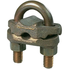 Panduit - 4 to 2/0 AWG Compatible Grounding Clamp - Bronze, 5-1/4" OAL, cULus Listed 467 & DB Rated - Caliber Tooling