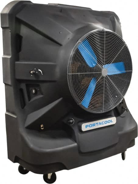 PortaCool - 36" Blade, 60 Gal Capacity, 0.7 hp, 13,500 CFM Evaporative Cooler - 11 Amp Rating, 110 Volts, Infinitely Variable Speed - Caliber Tooling