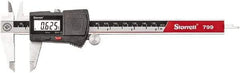 Starrett - 0 to 6" Range 0.0005" Resolution, Electronic Caliper - Stainless Steel with 2" Stainless Steel Jaws, RS232 Output - Caliber Tooling