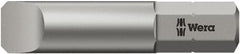 Wera - 3mm x 32mm Blade, 1/4" Drive Slotted Screwdriver Bit - 1-1/4" OAL - Caliber Tooling