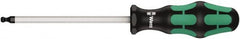 Wera - 2-1/2" Hex Ball End Driver - 4" Bade Length, Ergonomic Cushion Grip Handle, 181mm OAL - Caliber Tooling