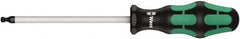 Wera - 3/8" Hex Ball End Driver - 6" Bade Length, Ergonomic Cushion Grip Handle, 262mm OAL - Caliber Tooling