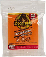 Gorilla Glue - 0.43" Diam, 4" Long, Clear, Hot Melt, Low Melt Glue Stick - Caliber Tooling