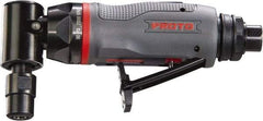 Proto - 1/4" Collet, Angle Handle, Angle Air Die Grinder - 23,000 RPM, Rear Exhaust, 2.7 CFM, 0.3 hp, 90 psi, 1/4" Inlet - Caliber Tooling