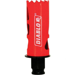 Freud - 1-1/8" Diam, 2-3/8" Cutting Depth, Hole Saw - Bi-Metal Saw, Toothed Edge - Caliber Tooling