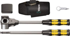 Wera - 1/2" Drive Square Head Ratchet Set - Nickel-Plated Finish, 13-27/64" OAL, 32 Gear Teeth - Caliber Tooling