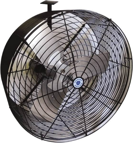 Schaefer Ventilation Equipment - 20" Blade, 1/3 hp, 5,470 CFM, Variable Speed Industrial Circulation Fan - Ceiling Mount, 1 Speed - Caliber Tooling