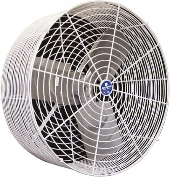 Schaefer Ventilation Equipment - 20" Blade, 1/2 hp, 5,830 CFM, Industrial Circulation Fan - Ceiling Mount, 1 Speed - Caliber Tooling