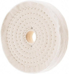 Value Collection - 6" Diam x 1" Thick Unmounted Buffing Wheel - 80 Ply, Polishing, 1" Arbor Hole, Hard Density - Caliber Tooling