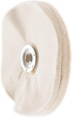 Value Collection - 6" Diam x 1/2" Thick Unmounted Buffing Wheel - 50 Ply, Polishing, 1" Arbor Hole, Soft Density - Caliber Tooling