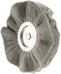 Value Collection - 10" Diam x 4" Thick, Soft Mounted Polishing Wheel - 2 Ply, Fine Grade, 3/4" Shank Diam - Caliber Tooling