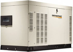 Generac Power - 1 Phase LP & NG Liquid Cooled Standby Power Generator without Transfer Switch - 120/240 V, 48 kW, OHVI, Bisque Aluminum Enclosure, Use 312 (LP) & 638 (NG) to Fuel - Caliber Tooling