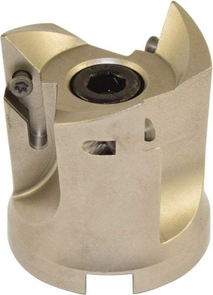 Millstar - 3 Inserts, 50mm Cut Diam, 22mm Arbor Diam, Indexable Square-Shoulder Face Mill - 93° Lead Angle, 55mm High, VCGT Insert Compatibility, Series ASMC - Caliber Tooling