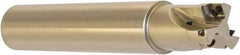 Millstar - 1" Cut Diam, 1.58" Max Depth, 1" Shank Diam, Cylindrical Shank Indexable High-Feed End Mill - Screw Holding Method, HFCI-09T3 Insert, HFSS Toolholder, Through Coolant - Caliber Tooling