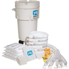 Spill Kits; Kit Type: Oil Based Liquids Spill Kit; Container Type: Overpack; Absorption Capacity: 31 gal; Color: White; Portable: Yes; Capacity per Kit (Gal.): 31 gal