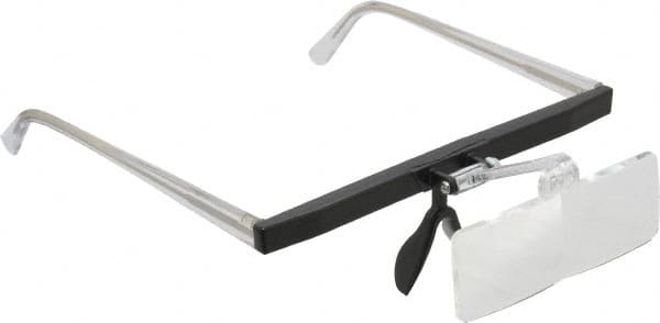 Made in USA - 1.75x Magnification, Ophthalmic Polymer, Rectangular Magnifier - 2 Inch Long x 1 Inch Wide Lens, Eyeglass Frame Mount, 14 Inch Focal Distance, 2 Inch Long - Caliber Tooling