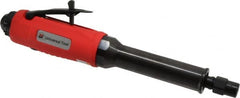 Universal Tool - 1/4" Collet, Straight Handle, Extended Length Air Die Grinder - 22,000 RPM, Rear Exhaust, 22 CFM, 0.9 hp, 90 psi, 1/4 NPT - Caliber Tooling