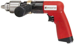 Universal Tool - 1/2" Reversible Keyed Chuck - Pistol Grip Handle, 400 RPM, 4.6 CFM, 0.8 hp, 90 psi - Caliber Tooling